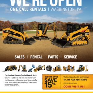 Cat One Call Rental Ad